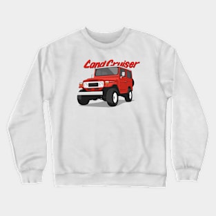 Land cruiser fj40 hardtop off road red Crewneck Sweatshirt